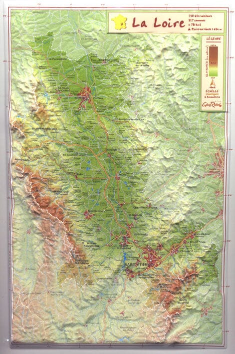 Carte murale en relief - Monde (en anglais) - 77 x 57 cm  Georelief – La  Compagnie des Cartes - Le voyage et la randonnée