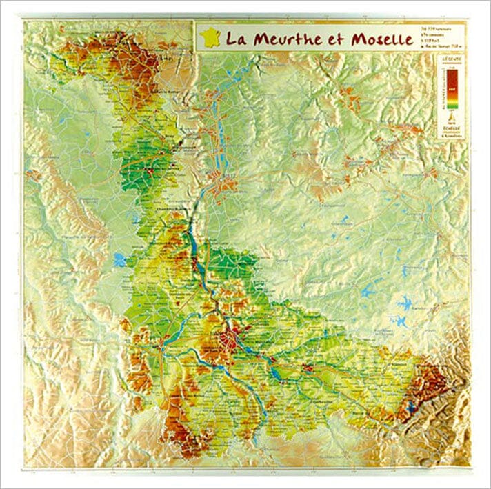 Carte murale en relief - Monde (en anglais) - 77 x 57 cm  Georelief – La  Compagnie des Cartes - Le voyage et la randonnée