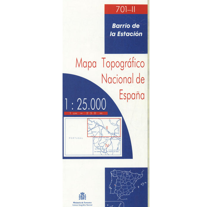 Carte topographique de l'Espagne n° 0701.2 - Barrio de la Estación | CNIG - 1/25 000