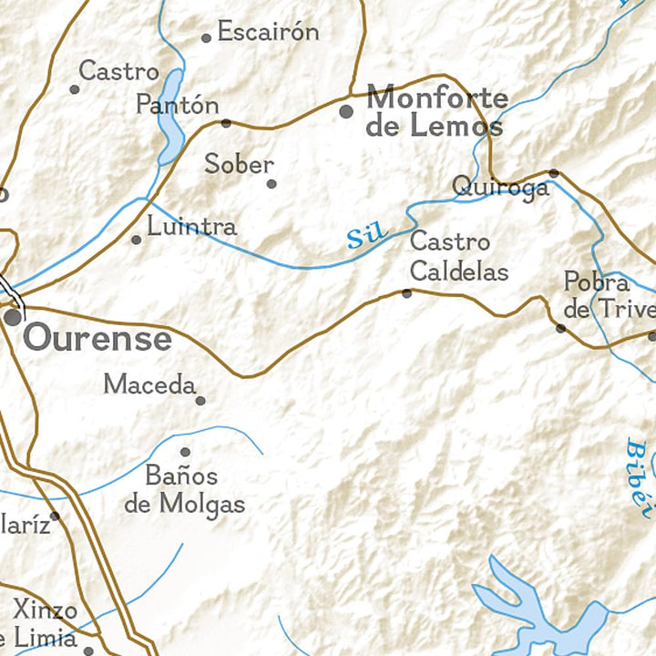 Carte de randonnée n° 4005 - Camino de Santiago 4 : Ponferrada to Santiago de Compostela | National Geographic