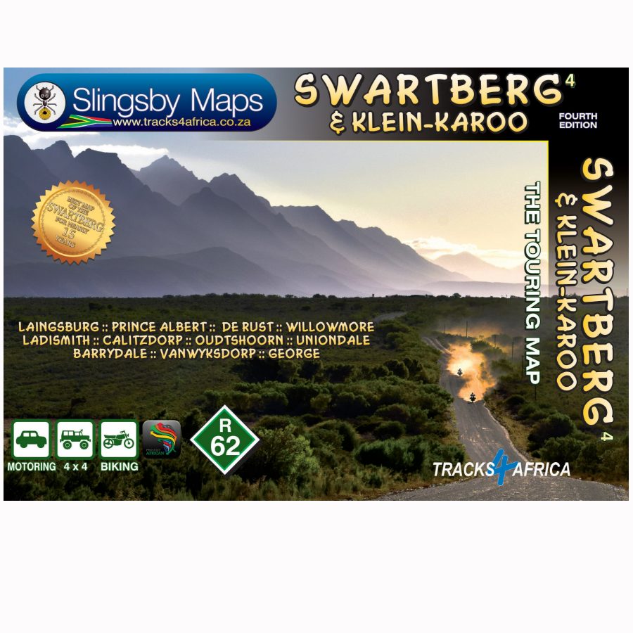 Carte touristique imperméable - Swartberg & Klein-Karoo (Afrique du Sud) | Tracks4Africa