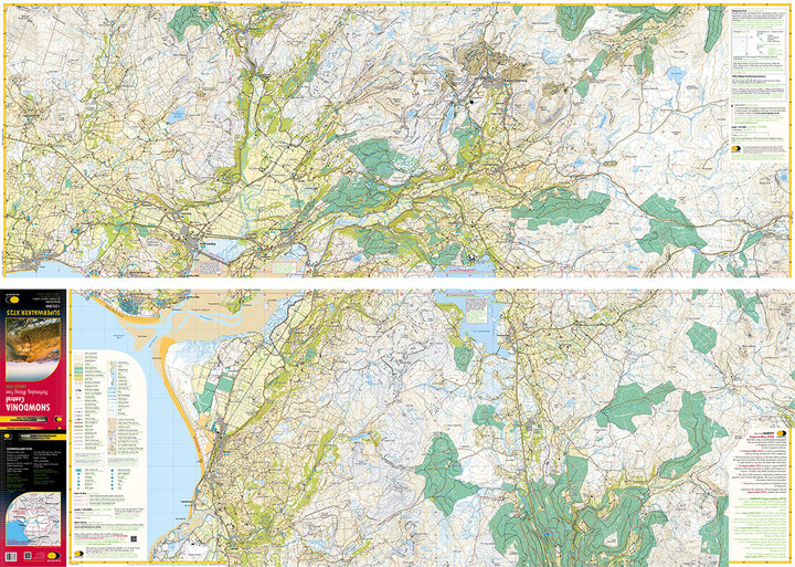 Hiking map - Snowdonia Central / Porthmadog, Rhinog Fawr XT25 | Harvey Maps - Superwalker maps
