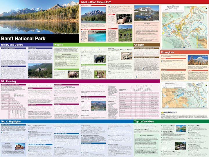 Carte de voyage - Parc National Banff | Gem Trek