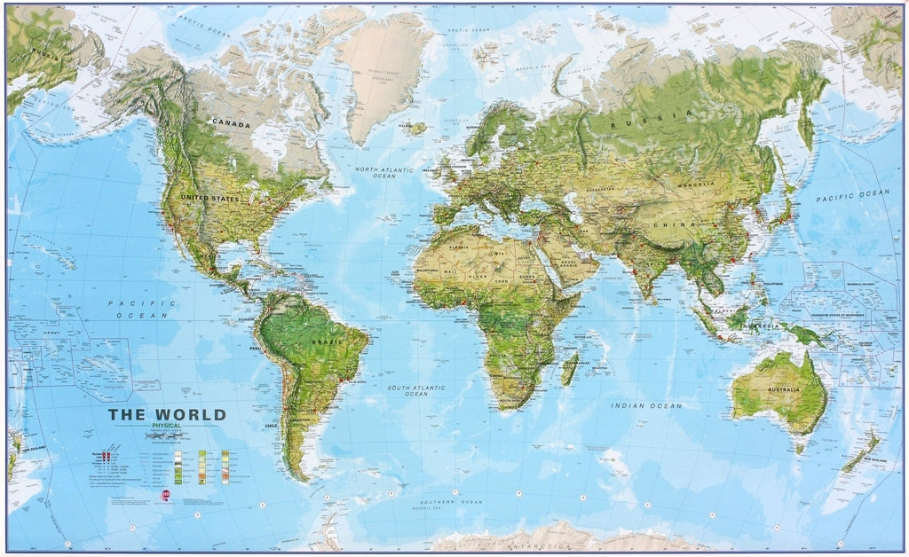 Laminated wall map (in English) - Environmental world - 136 x 86 cm | Maps International