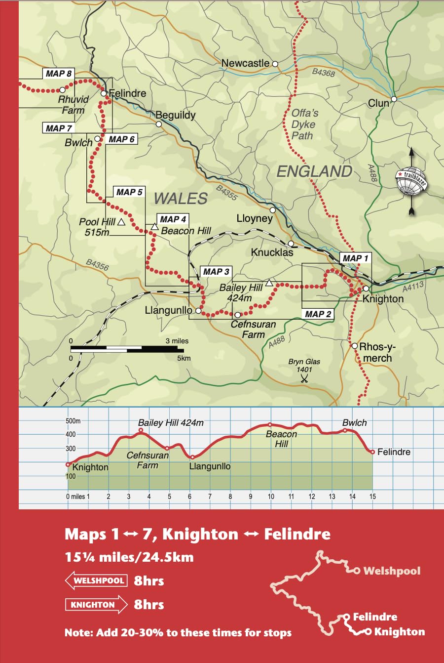 Hiking guidebook (in English) - Glyndwr's Way (Wales) | Trailblazer