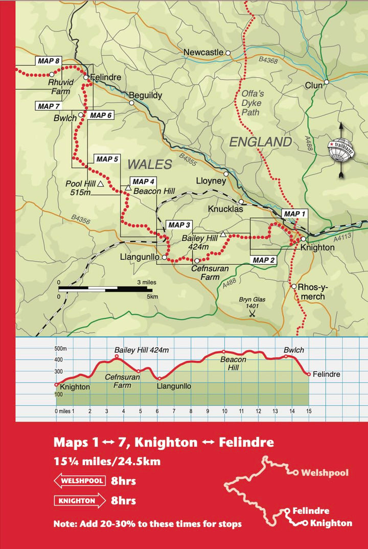 Topoguide de randonnées (en anglais) - Glyndwr's Way (Pays de Galles) | Trailblazer