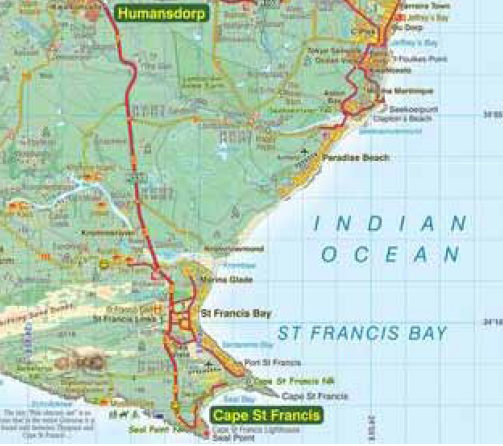 Waterproof tourist map - Garden Route (South Africa) | Tracks4Africa