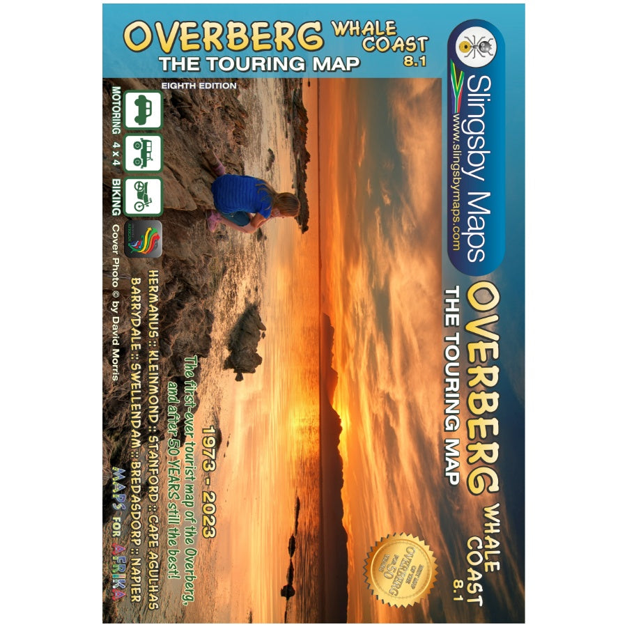 Waterproof Tourist Map - Overberg Whale Coast (South Africa) | Tracks4Africa