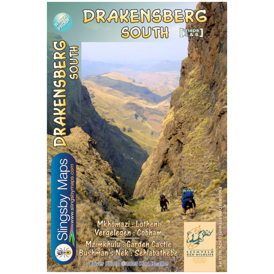 Waterproof hiking map - Southern Drakensberg (South Africa) | Tracks4Africa