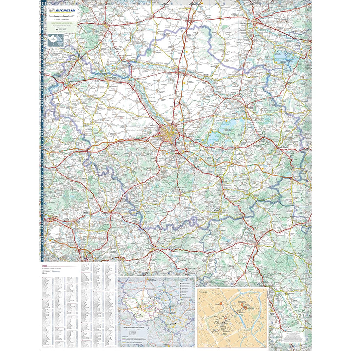 Departmental Map # 313 - Aube & Haute - Marne | Michelin (French)