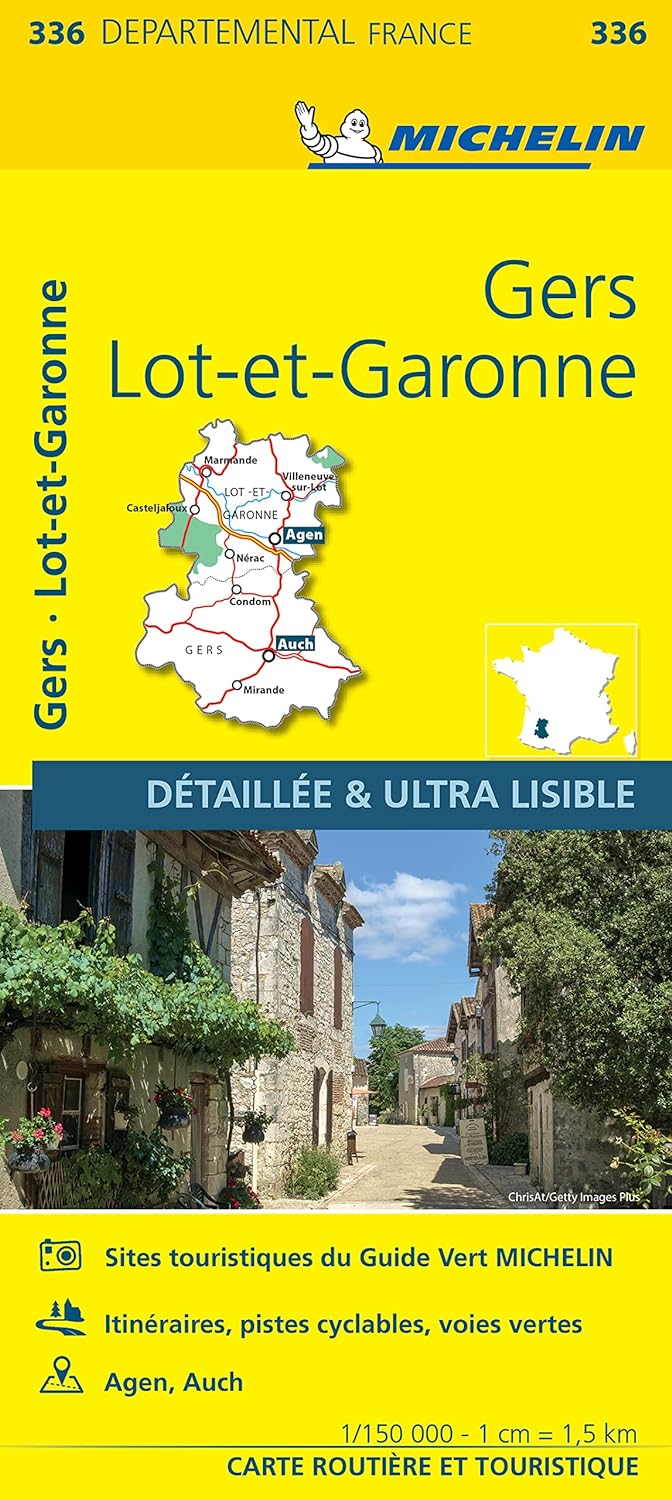 Departmental Map # 336 - Gers & Lot - et - Garonne | Michelin (French)