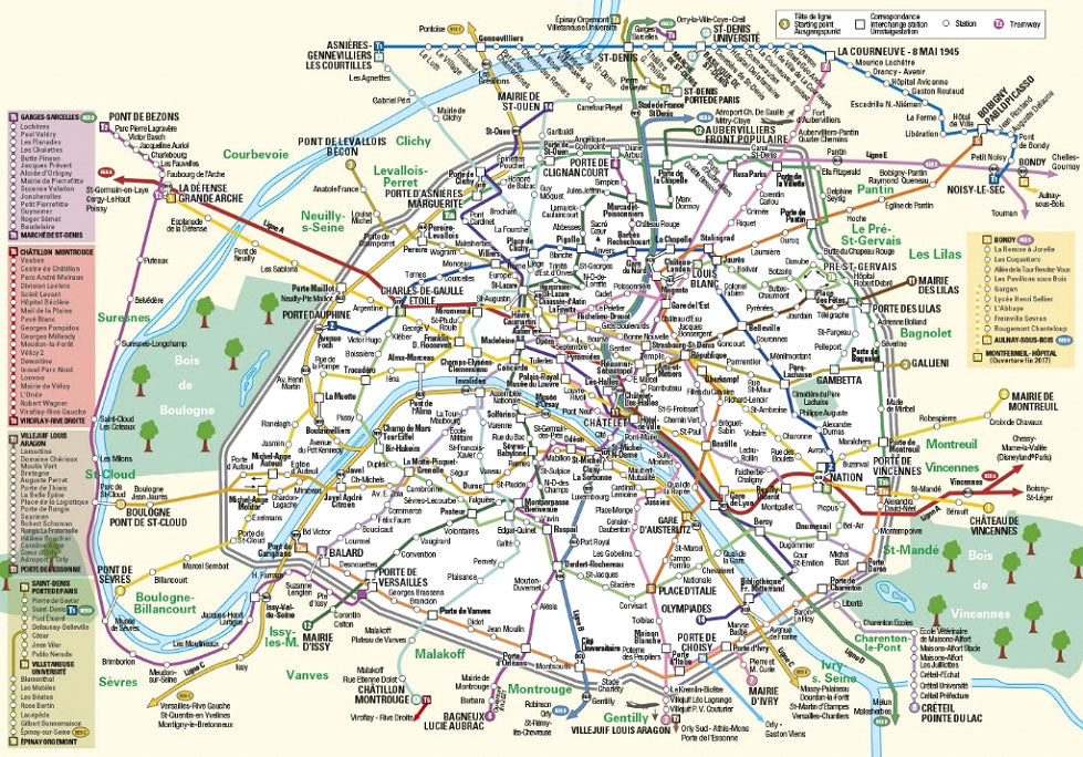 Practical plan - Paris by district | Blay Foldex