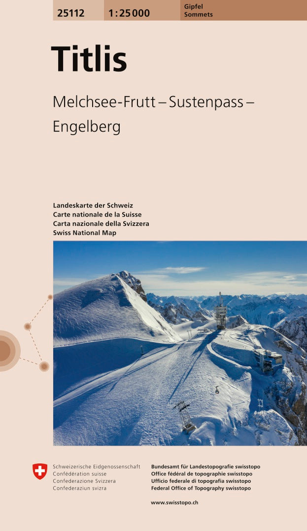 Carte de randonnée spéciale sommet n° 25112 - Titlis : Melchsee-Frutt, Sustenpass, Engelberg (Suisse) | Swisstopo - 1/25 000