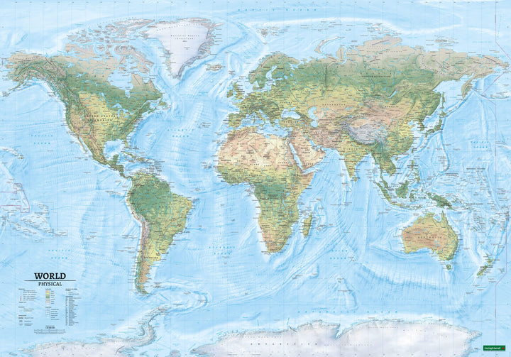 Folded map - political world | Freytag & Berndt