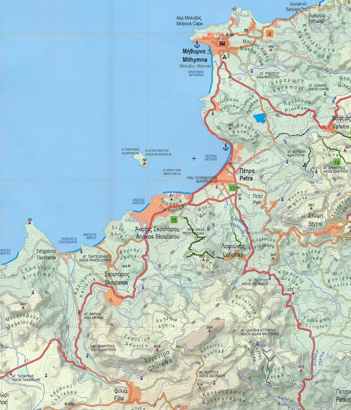 Carte de randonnée - Lesbos | Anavasi