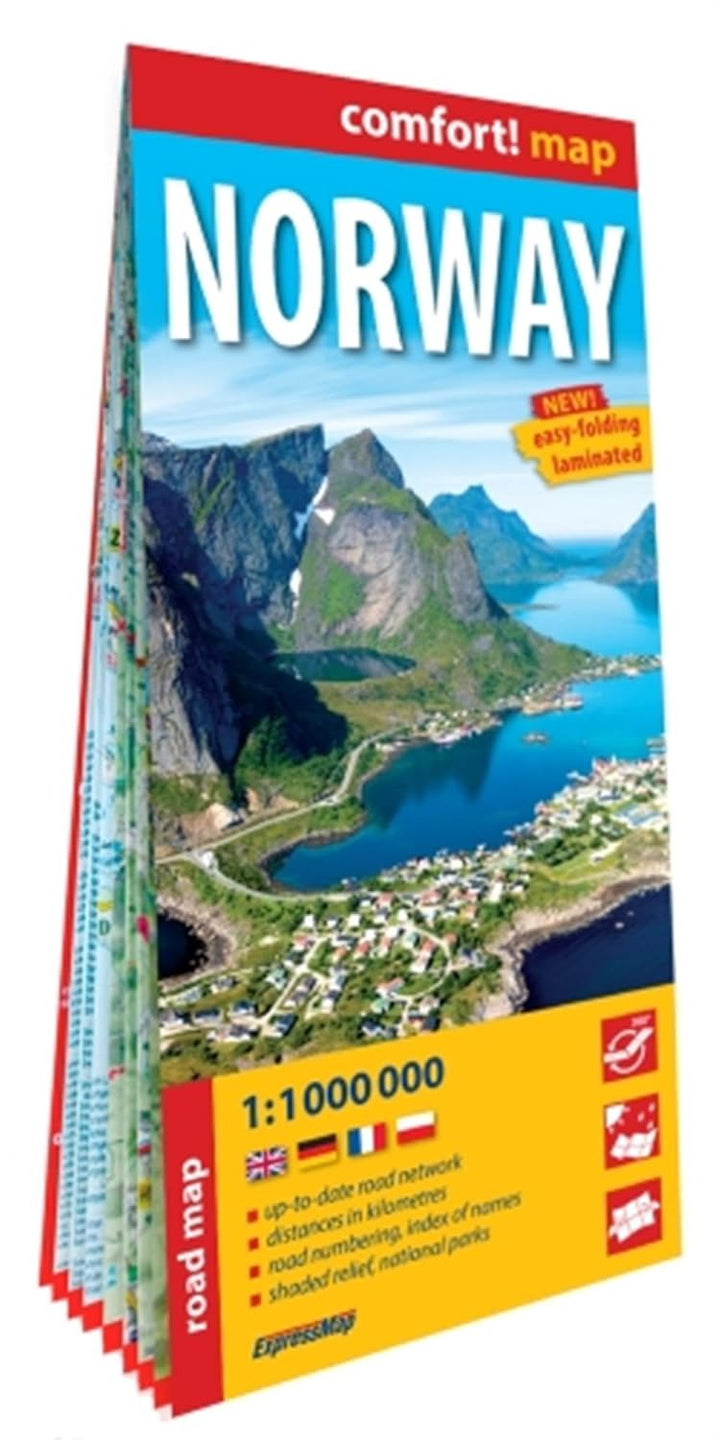 Carte routière plastifiée - Norvège | Express Map