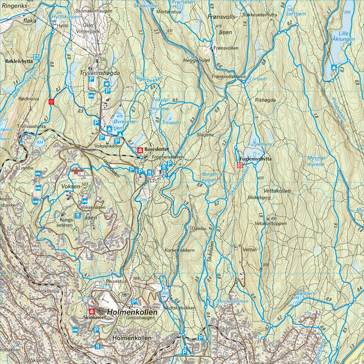 Hiking map - Oslo South - Stikart (Norway) | Calazo