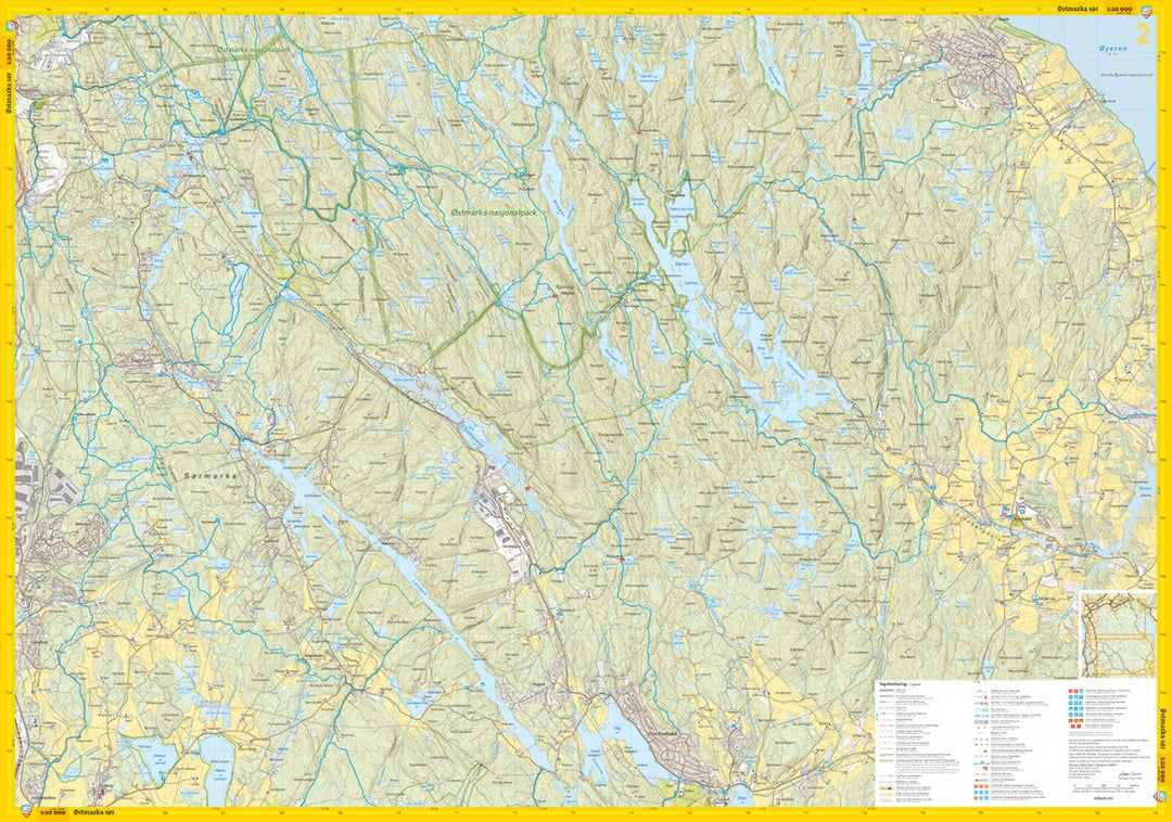 Carte de randonnée - Oslo Est - Stikart (Norvège) | Calazo