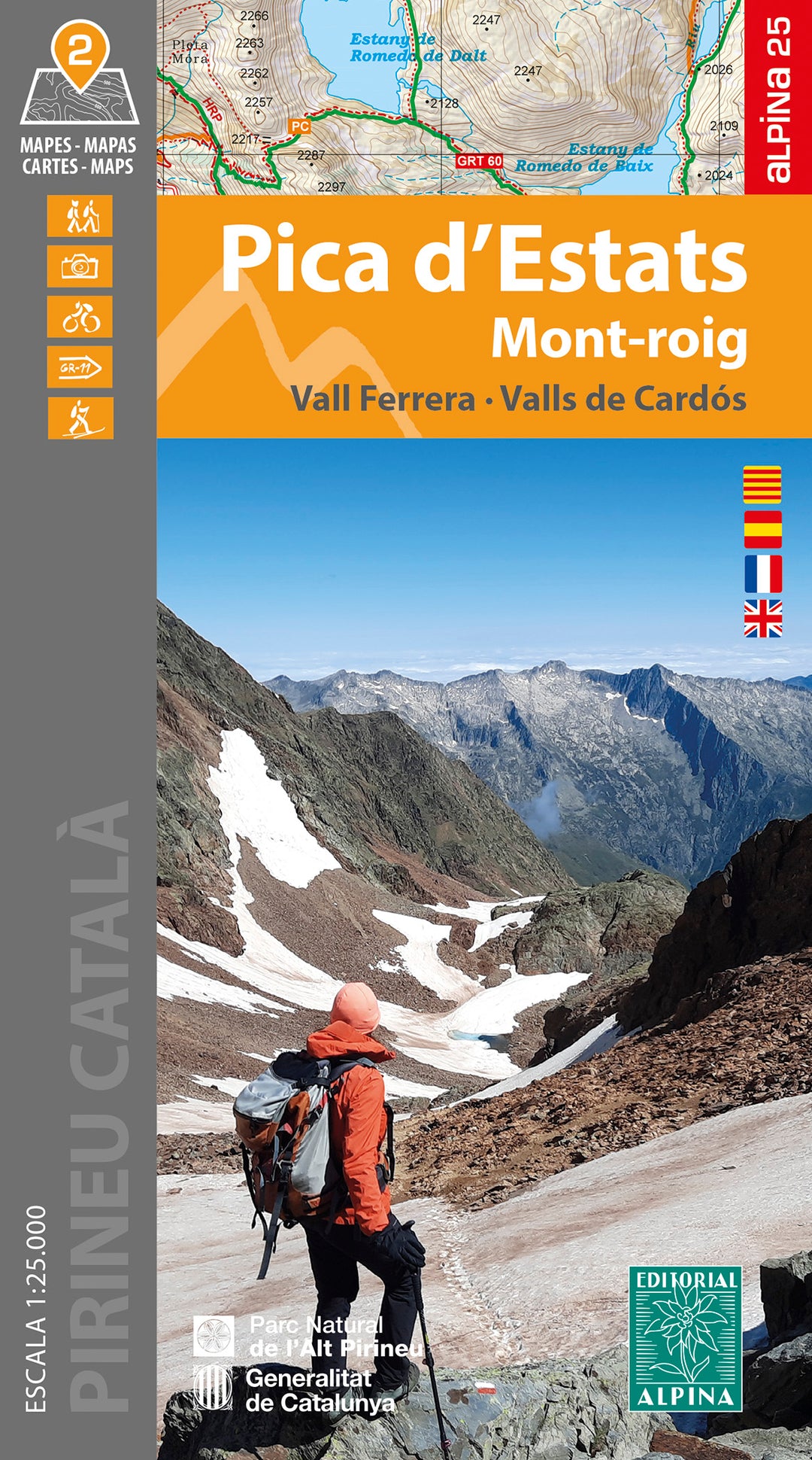 Lot de 2 cartes de randonnée - Pic d'Estats & Mont-Roig (Pyrénées catalanes) | Alpina