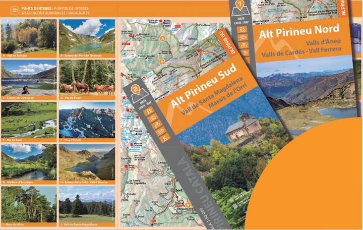 Lot de 2 cartes de randonnée - Alt Pirineu (Pyrénées catalanes) | Alpina