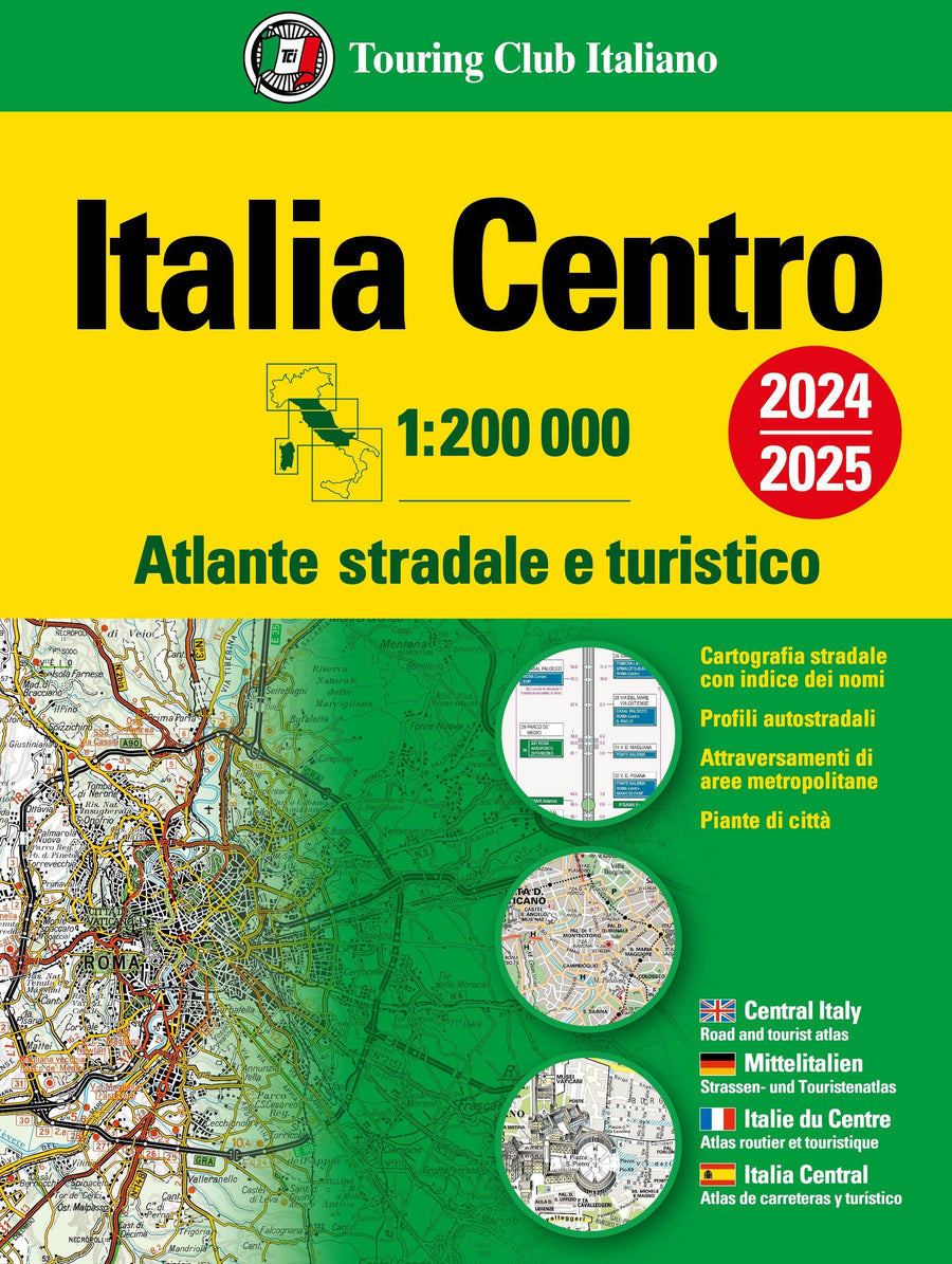 Atlas routier - Italie Centrale 2024/2025 | Touring Club Italiano atlas Touring Club Italiano 