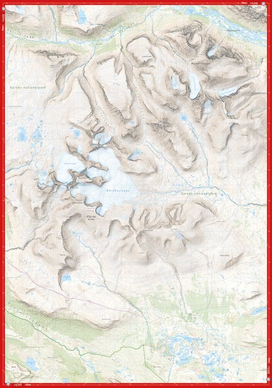 Carte de haute montagne - Pårte & Njoatsosvágge (Suède) | Calazo carte pliée Calazo 