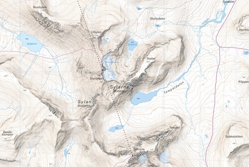 Carte de haute montagne - Sylarna (Suède) | Calazo carte pliée Calazo 
