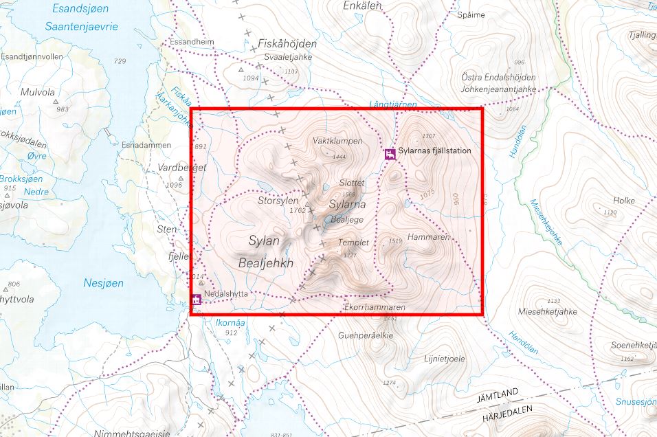 Carte de haute montagne - Sylarna (Suède) | Calazo carte pliée Calazo 