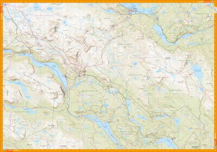 Carte de montagne - Borgafjäll, Saxnäs och Stekenjokk (Suède) | Calazo - 1/50 000 carte pliée Calazo 