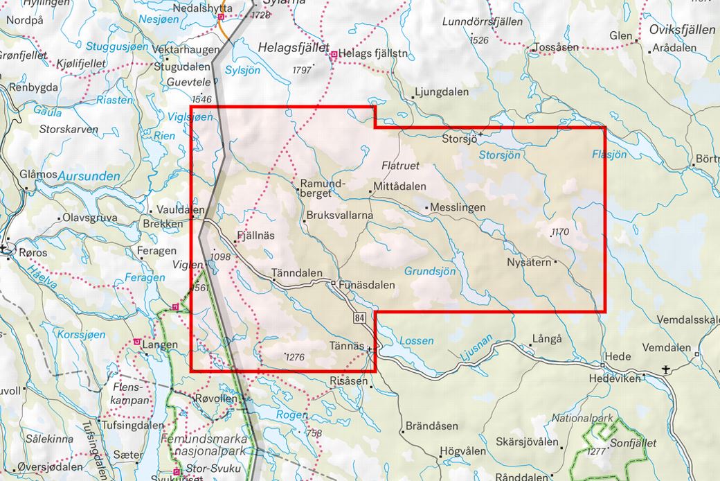 Carte de montagne - Funäsdalen, Ramundberget & Messlingen (Suède) | Calazo - 1/50 000 carte pliée Calazo 