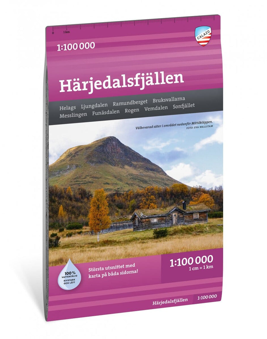 Carte de montagne - Härjedalsfjällen (Suède) | Calazo - 1/100 000 carte pliée Calazo 