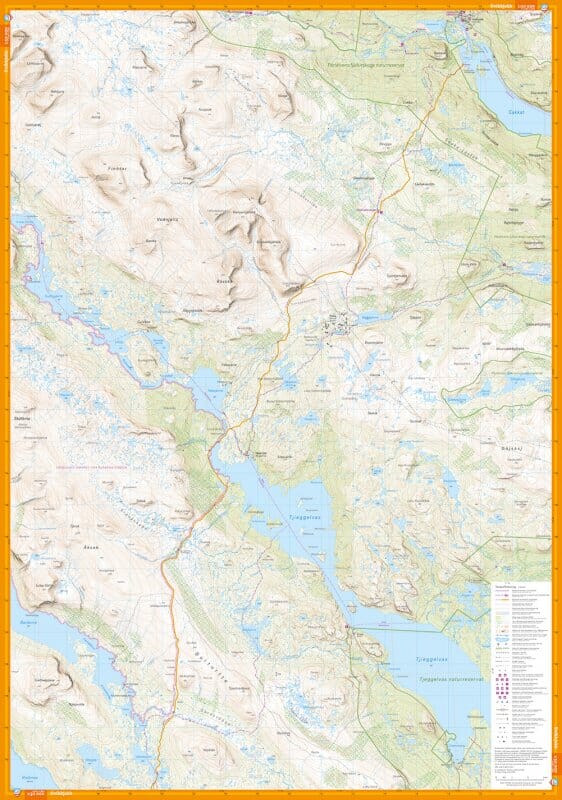 Carte de montagne - Kungsleden 4 : Kvikkjokk - Adolfström (Suède) | Calazo - 1/50 000 carte pliée Calazo 
