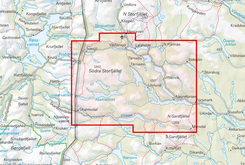 Carte de montagne - Tärnaby & Södra Storfjället (Suède) | Calazo - 1/50 000 carte pliée Calazo 