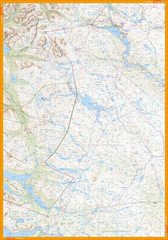 Carte de montagne - Treriksröset, Abisko & Kiruna (Suède) | Calazo - 1/100 000 carte pliée Calazo 