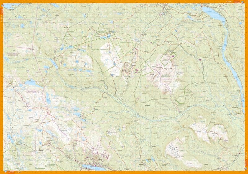 Carte de montagne - Vemdalen, Sonfjället & Lofsdalen (Suède) | Calazo - 1/50 000 carte pliée Calazo 