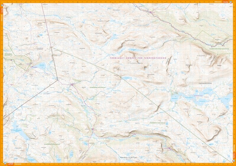 Carte de montagne - Vuoggatjålme - Nasafjäll - Dalavardo (Suède) | Calazo - 1/50 000 carte pliée Calazo 