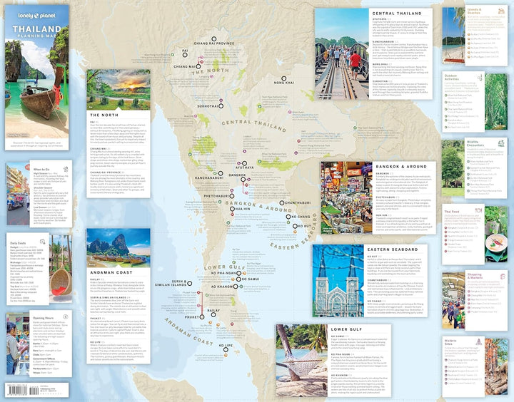 Carte de planification (en anglais) - Thailand | Lonely Planet carte pliée Lonely Planet EN 