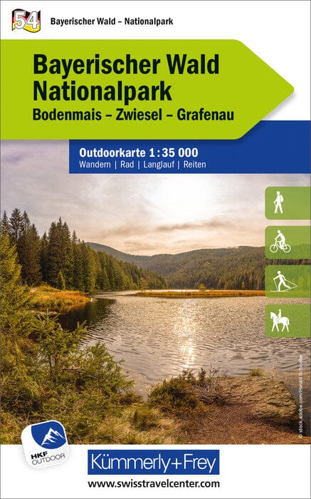 Carte de plein air n° WK.54 - Parc national de la Forêt de Bavière (Allemagne) | Kümmerly & Frey carte pliée Kümmerly & Frey 