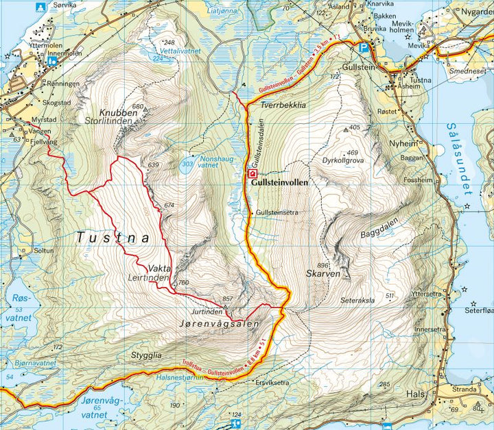 Carte de randonnée - Fjordruta (Norvège) | Calazo - 1/50 000 carte pliée Calazo 
