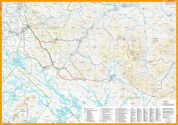 Carte de randonnée - Kiilopää - + guide (Finlande) | Calazo carte pliée Calazo 