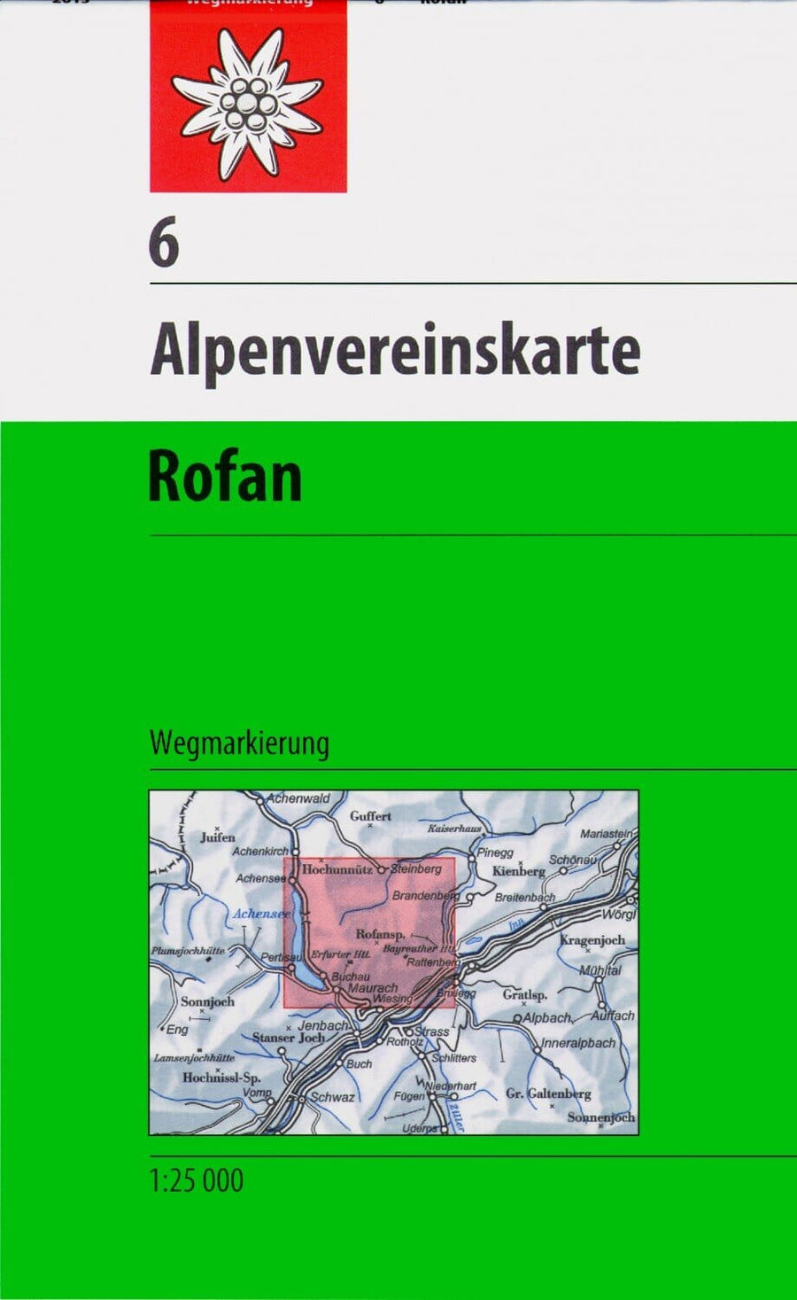 Carte de randonnée n° 06 - Rofan (Alpes autrichiennes) | Alpenverein carte pliée Alpenverein 