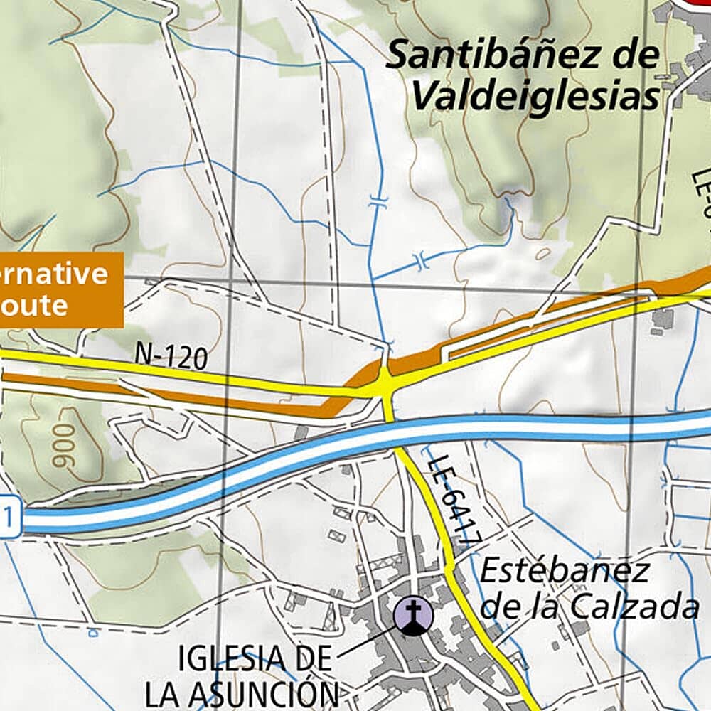 Carte de randonnée n° 4004 - Camino de Santiago 3 : Terradillos de los Templarios to Ponferrada | National Geographic carte pliée National Geographic 