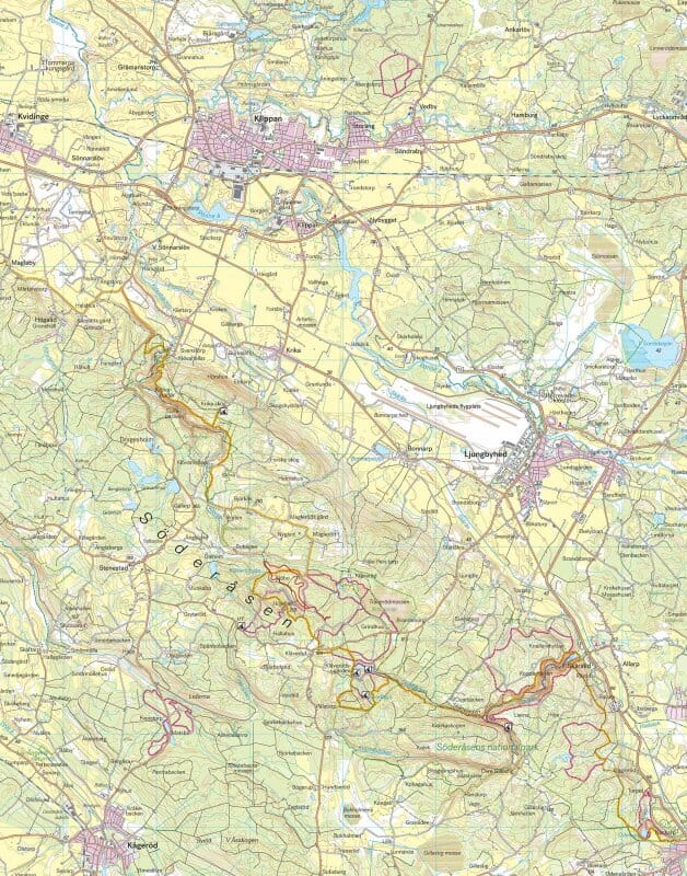 Carte de randonnée - Nordvästra Skåne (Suède) | Calazo carte pliée Calazo 