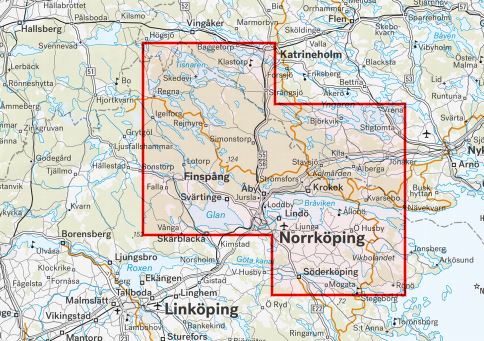 Carte de randonnée - Norrköping (Suède) | Calazo carte pliée Calazo 