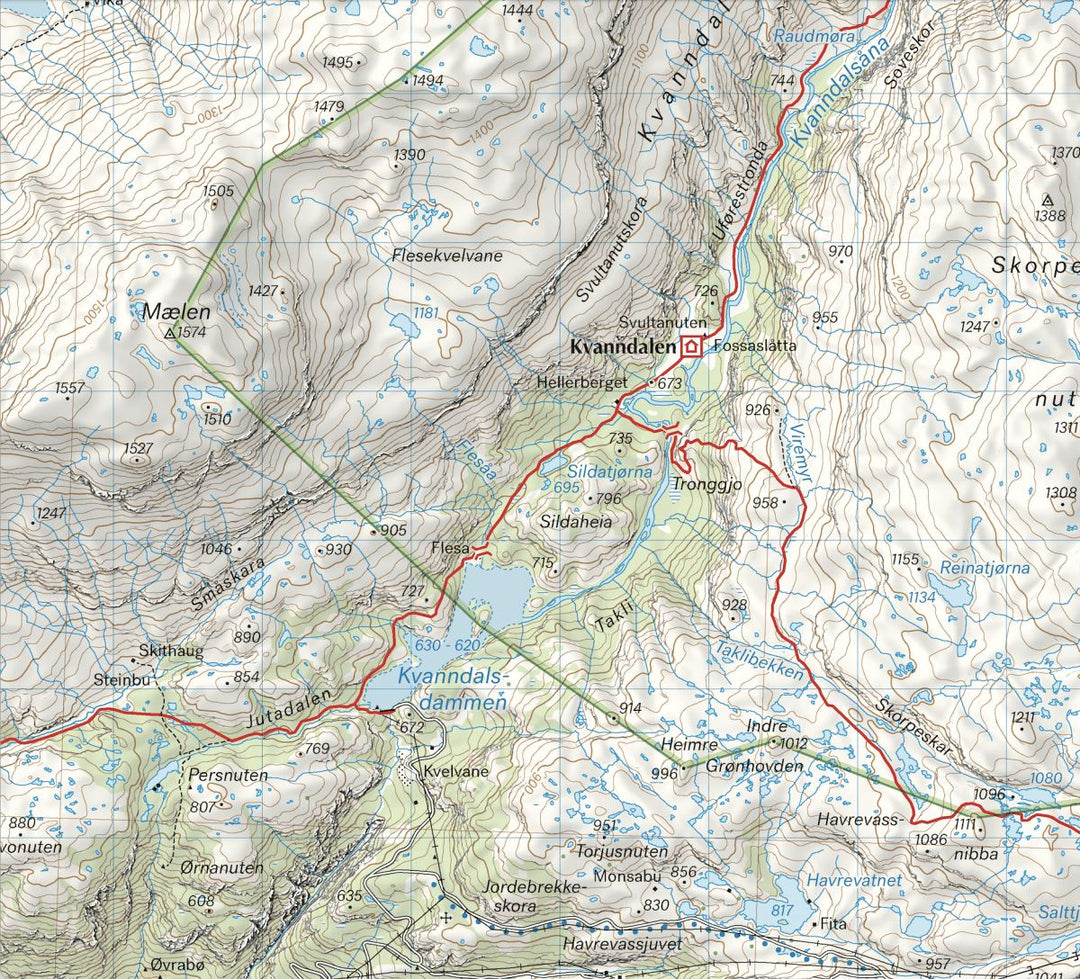 Carte de randonnée - Røldal & Haukeli (Norvège) | Calazo - 1/50 000 carte pliée Calazo 