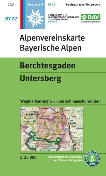 Carte de randonnée & ski n° BY22 - Berchtesgaden, Untersberg (Alpes bavaroises) | Alpenverein carte pliée Alpenverein 