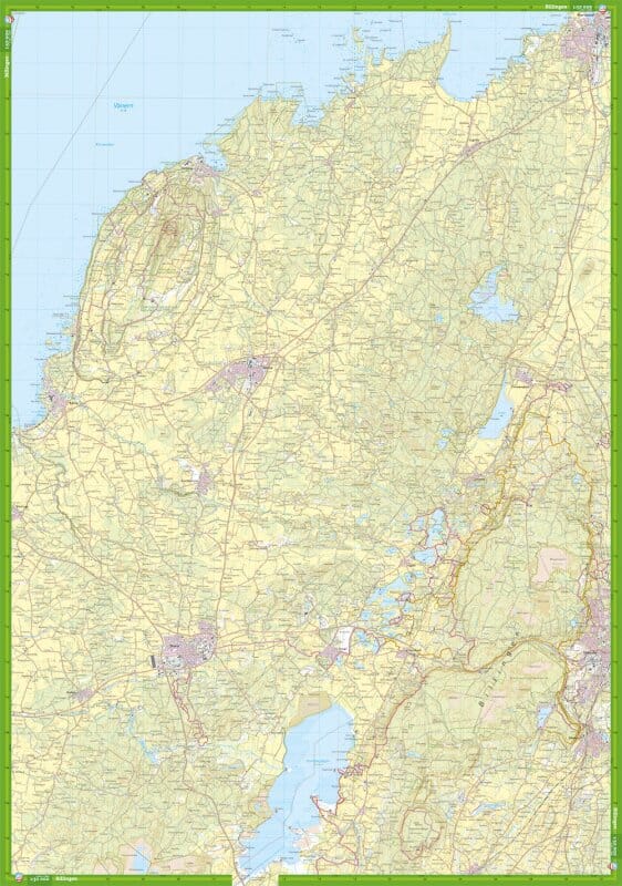 Carte de randonnée - Skövde, Kinnekulle & Billingen (Suède) | Calazo carte pliée Calazo 