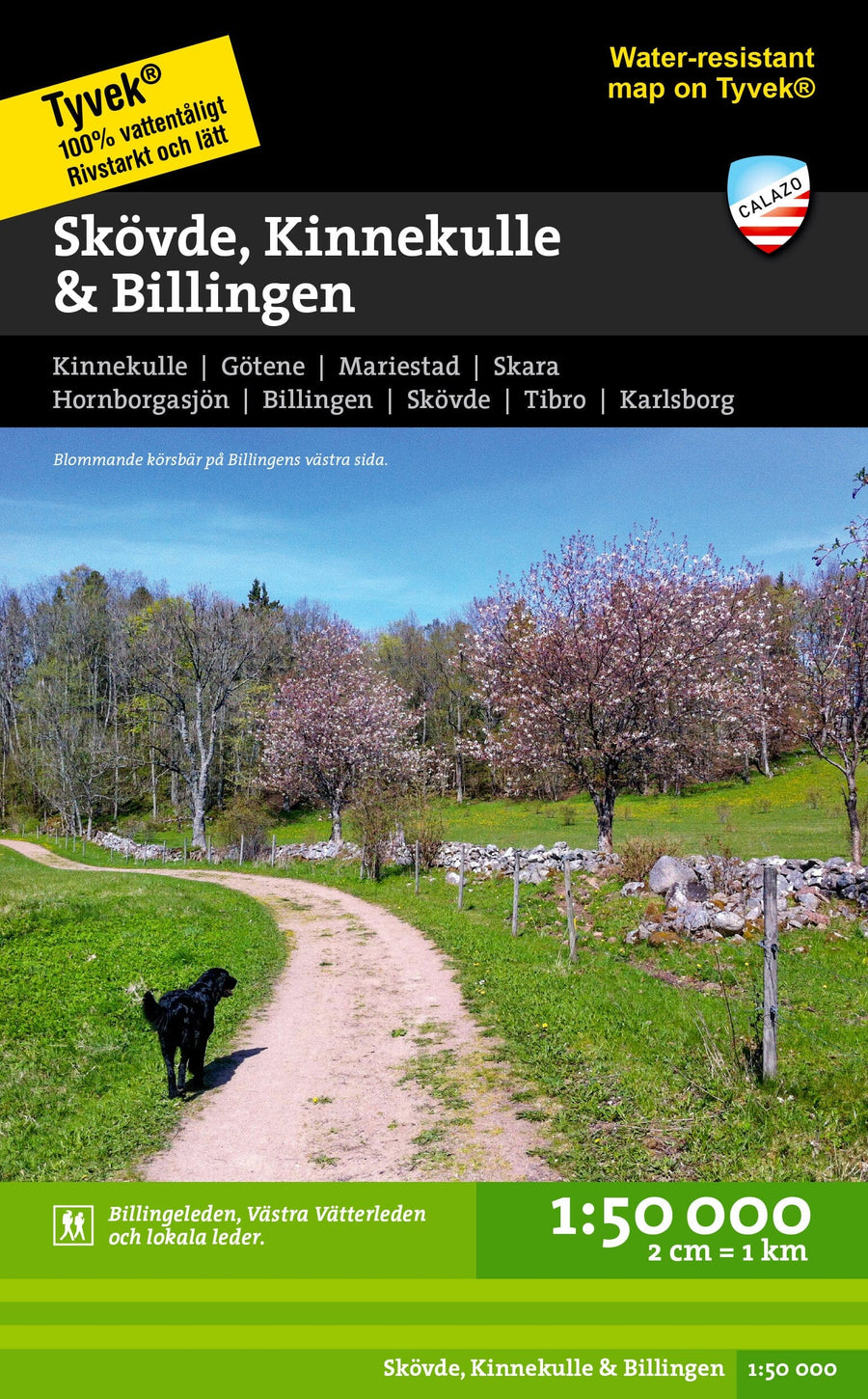 Carte de randonnée - Skövde, Kinnekulle & Billingen (Suède) | Calazo carte pliée Calazo 