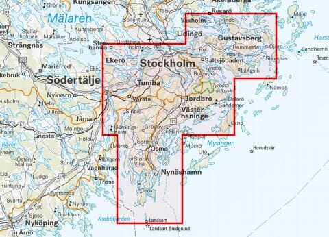 Carte de randonnée - Södra Stockholm (Suède) | Calazo carte pliée Calazo 