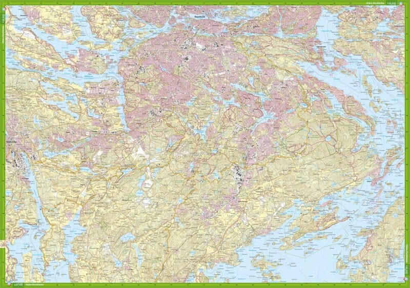 Carte de randonnée - Södra Stockholm (Suède) | Calazo carte pliée Calazo 